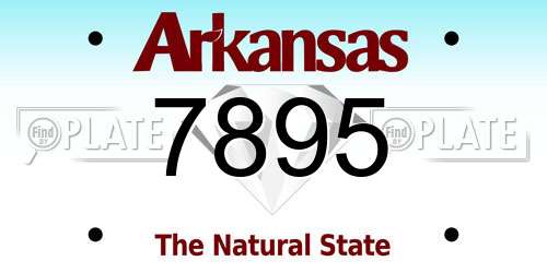 7895 Arkansas License Plate
