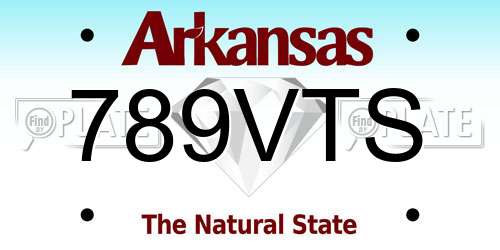 789VTS Arkansas License Plate