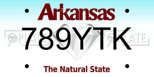 789YTK Arkansas License Plate