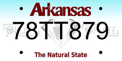 78TT879 Arkansas License Plate
