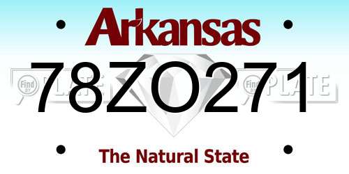 78ZO271 Arkansas License Plate