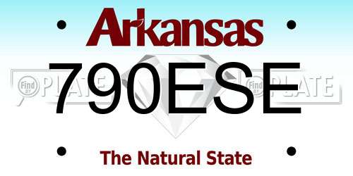 790ESE Arkansas License Plate