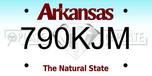 790KJM Arkansas License Plate
