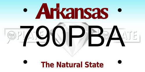 790PBA Arkansas License Plate