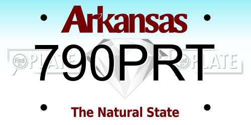 790PRT Arkansas License Plate