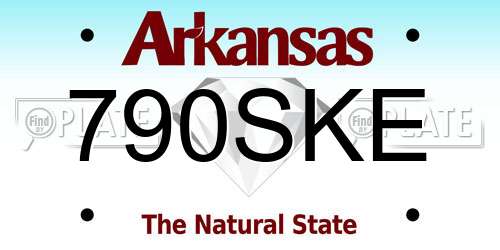 790SKE Arkansas License Plate
