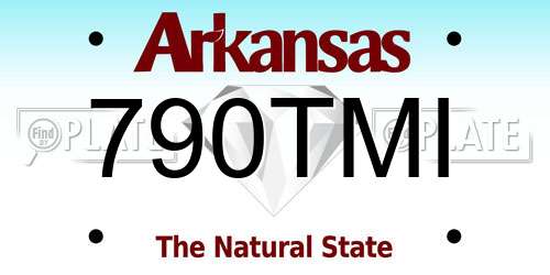 790TMI Arkansas License Plate