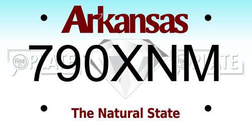 790XNM Arkansas License Plate