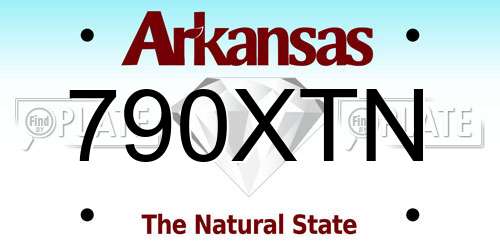790XTN Arkansas License Plate