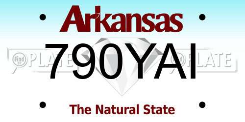 790YAI Arkansas License Plate