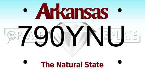 790YNU Arkansas License Plate