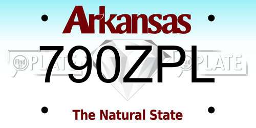 790ZPL Arkansas License Plate