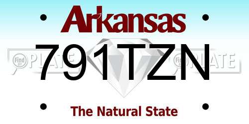 791TZN Arkansas License Plate