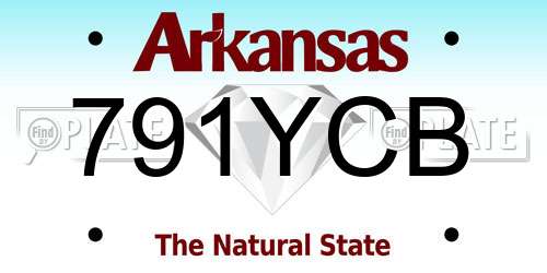 791YCB Arkansas License Plate