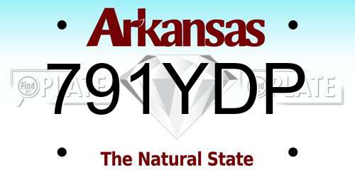 791YDP Arkansas License Plate