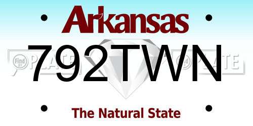 792TWN Arkansas License Plate