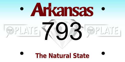 793 Arkansas License Plate