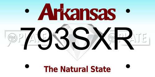 793SXR Arkansas License Plate