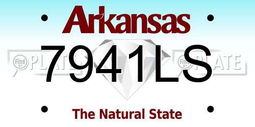 7941LS Arkansas License Plate