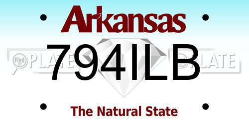 794ILB Arkansas License Plate