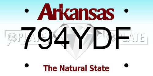 794YDF Arkansas License Plate