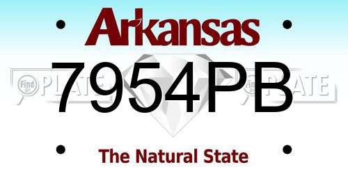 7954PB Arkansas License Plate