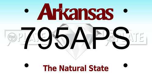 795APS Arkansas License Plate