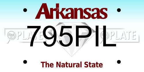 795PIL Arkansas License Plate