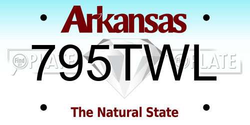 795TWL Arkansas License Plate