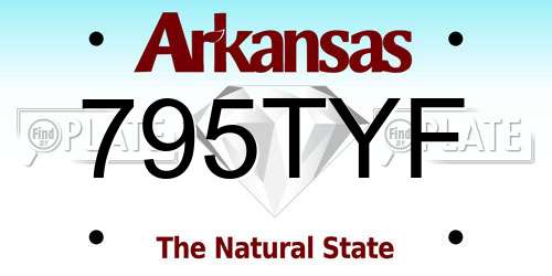 795TYF Arkansas License Plate