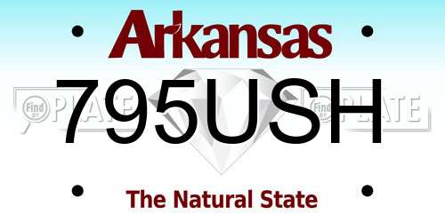 795USH Arkansas License Plate