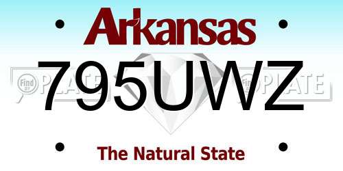 795UWZ Arkansas License Plate