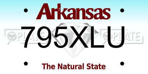 795XLU Arkansas License Plate