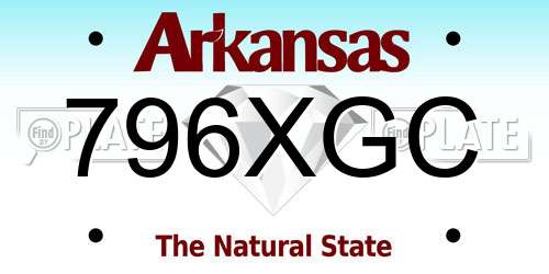 796XGC Arkansas License Plate