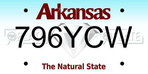 796YCW Arkansas License Plate