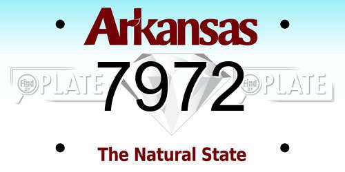 7972 Arkansas License Plate