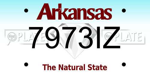 7973IZ Arkansas License Plate