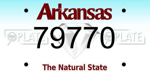 79770 Arkansas License Plate