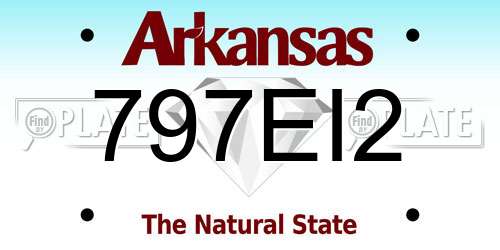 797EI2 Arkansas License Plate