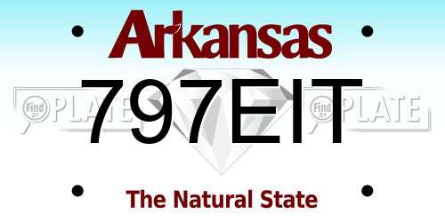 797EIT Arkansas License Plate