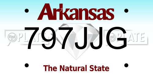 797JJG Arkansas License Plate