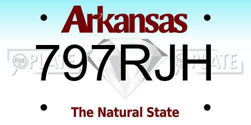 797RJH Arkansas License Plate