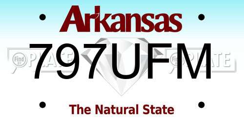 797UFM Arkansas License Plate