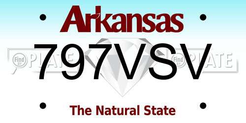 797VSV Arkansas License Plate