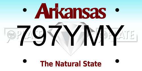 797YMY Arkansas License Plate