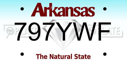 797YWF Arkansas License Plate
