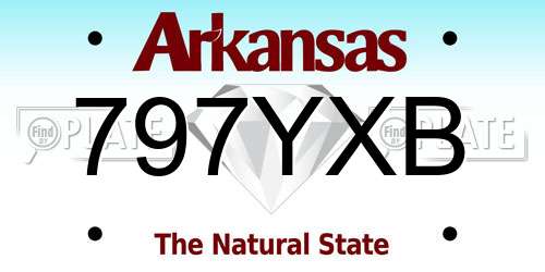 797YXB Arkansas License Plate