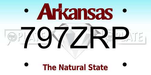 797ZRP Arkansas License Plate