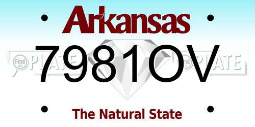 7981OV Arkansas License Plate