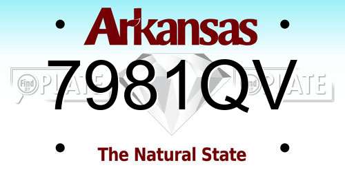 7981QV Arkansas License Plate